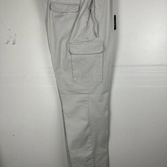 Joseph Abboud | Gray Drawstring Cargo Cotton Pants | Large 54x32” Flex Waist - Picture 2 of 6